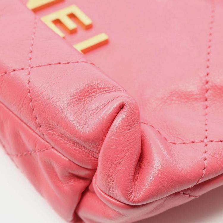 مملوكة مسبقًا Chanel 22 Mini Shoulder Bag Leather Pink