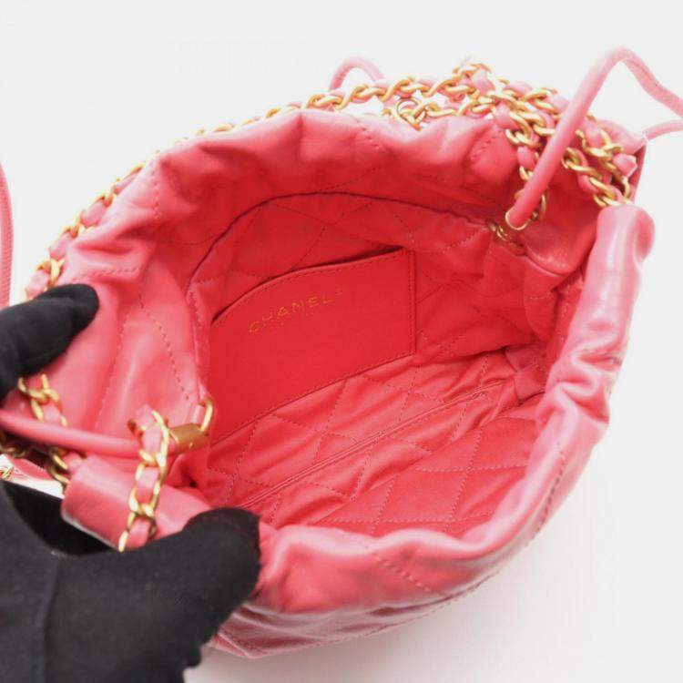 مملوكة مسبقًا Chanel 22 Mini Shoulder Bag Leather Pink