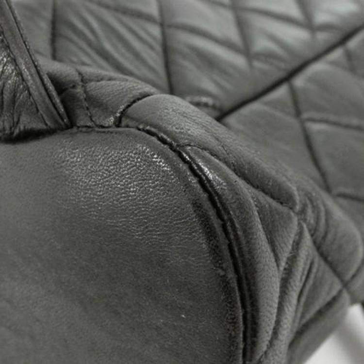 Pre Owned Chanel Leather Black Backpack