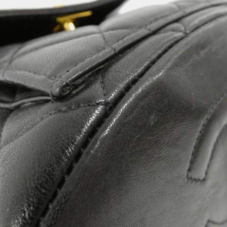Pre Owned Chanel Leather Black Backpack
