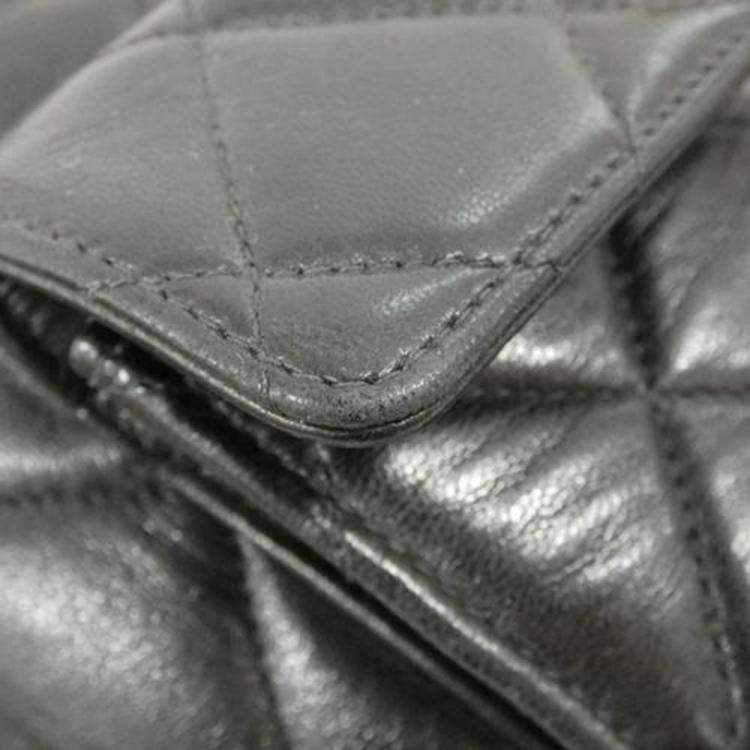 Pre Owned Chanel Leather Black Backpack