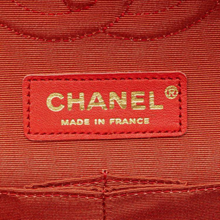 Pre Owned Chanel Matelasse 25 Double Flap Coco Mark Flower Chain Shoulder Bag In Pink Multicolored Lambskin