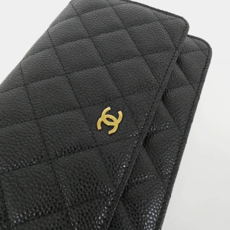 Pre Owned Chanel Timeless Classic Line Chain Wallet