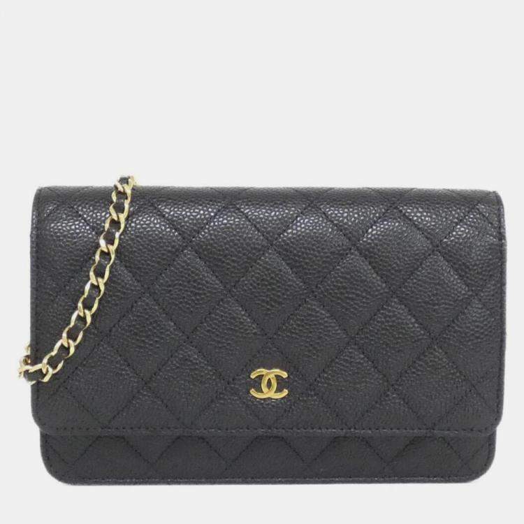 Pre Owned Chanel Timeless Classic Line Chain Wallet