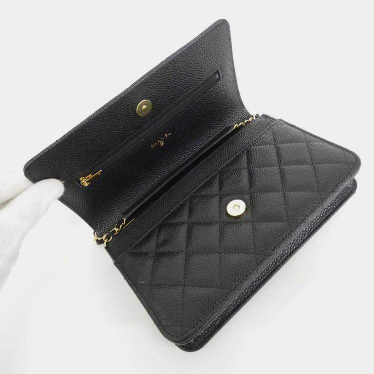 Pre Owned Chanel Timeless Classic Line Chain Wallet