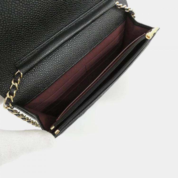 Pre Owned Chanel Timeless Classic Line Chain Wallet