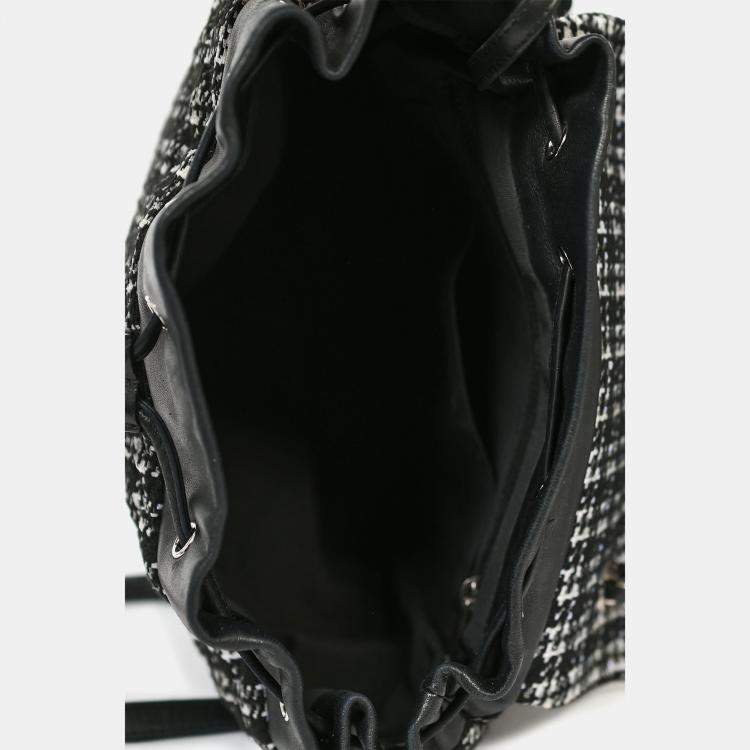 Pre Owned Chanel 2016 Black/Silver Tweed 'Urban Spirit' Backpack