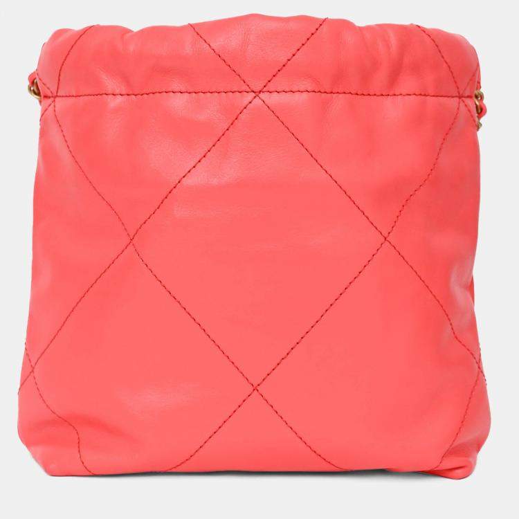 Pre Owned Chanel Pink Mini 22 Hobo