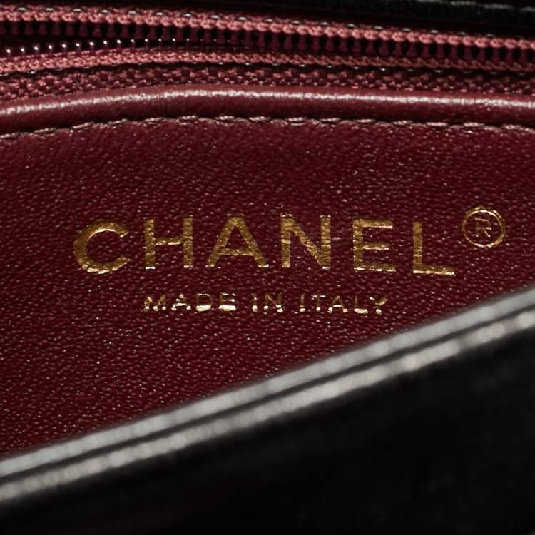 Pre Owned Chanel Small Trendy CC Black Quilted Leather Top Handle Bag