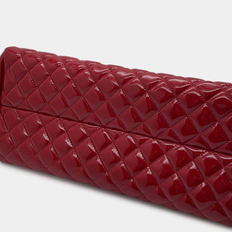 Pre Owned Chanel Mademoiselle Bowling Bag Patent Leather With Coco Mark Chain Shoulder