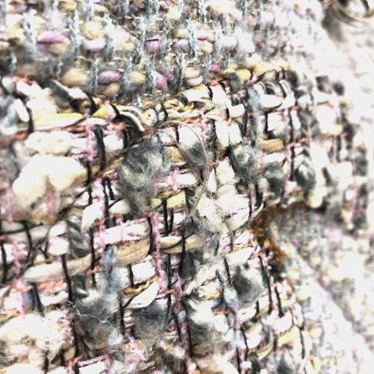 Pre Owned Chanel Cc Coco Mark Cambon Line Large Shoulder Bag/Tote Bag In Tweed Purple