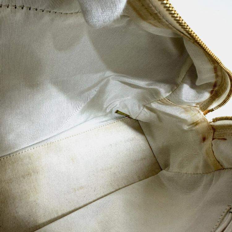 Pre Owned Chanel Cc Mark Quilted Matelasse Bag Hand Bag White