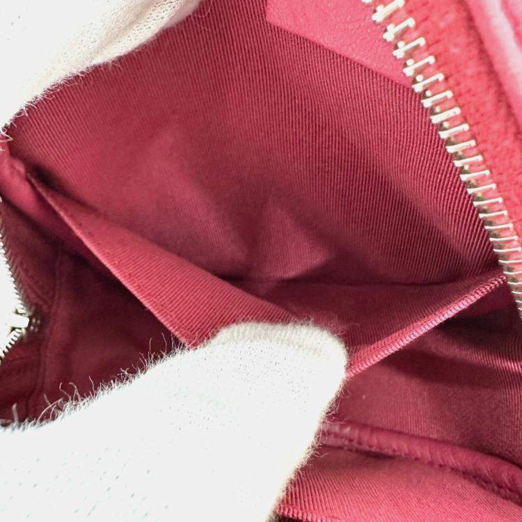 Pre Owned Chanel Coco Mark Round Chain Shoulder Bag Lambskin  