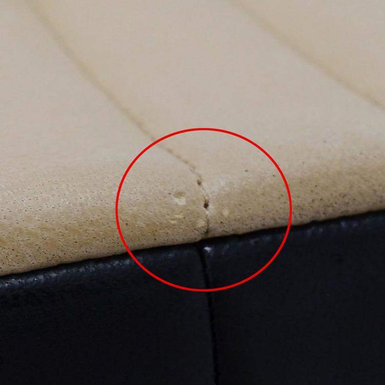 Pre Owned Chanel Mademoiselle Shoulder Bag In Black And Beige Lambskin