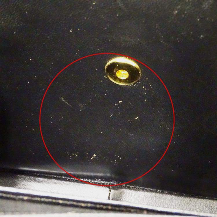 Pre Owned Chanel Mademoiselle Shoulder Bag In Black And Beige Lambskin