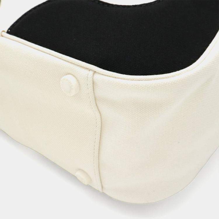 مملوكة مسبقًا Chanel Coco Mark Marshmallow Bag Tote Handbag Canvas Ivory White Black