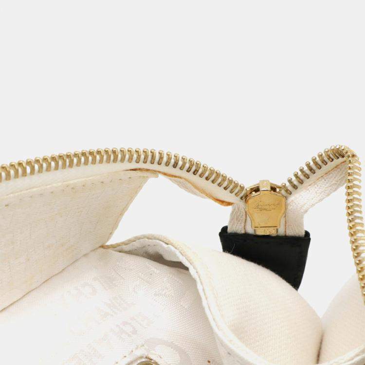 مملوكة مسبقًا Chanel Coco Mark Marshmallow Bag Tote Handbag Canvas Ivory White Black