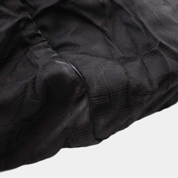 Pre Owned Chanel New Travel Line Tote Bag Nylon Black