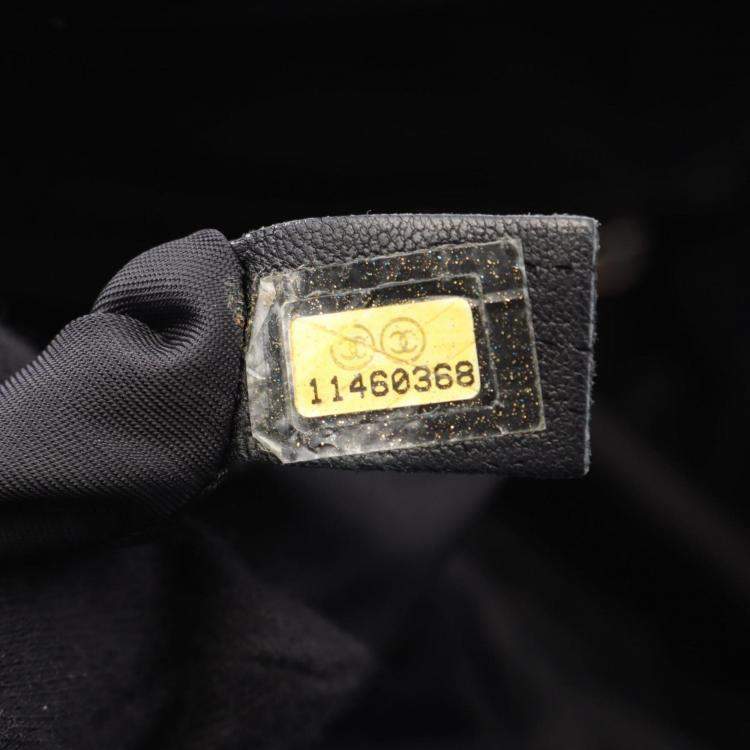 Pre Owned Chanel New Travel Line Tote Bag Nylon Black