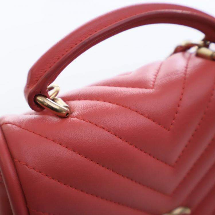 Pre Owned Chanel Mini Lambskin Reversed Round Flap Bag