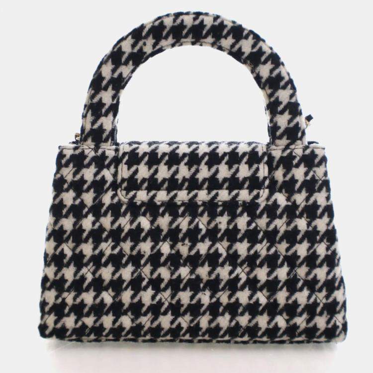 Pre Owned Chanel Nano Mixed Fibers Kelly Shopper