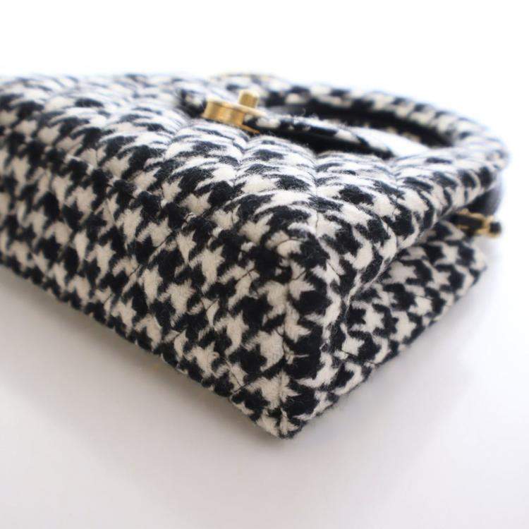 Pre Owned Chanel Nano Mixed Fibers Kelly Shopper