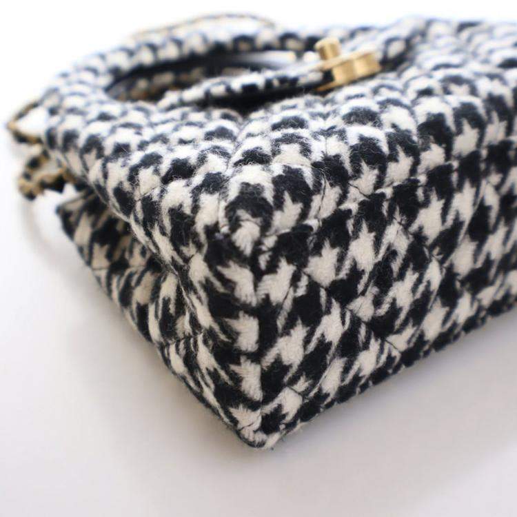 Pre Owned Chanel Nano Mixed Fibers Kelly Shopper