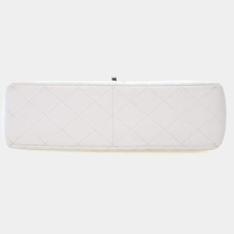 Pre Owned Chanel Jumbo Caviar Classic Single Flap Bag