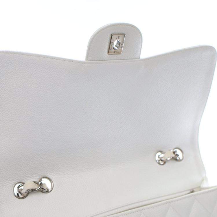 Pre Owned Chanel Jumbo Caviar Classic Single Flap Bag