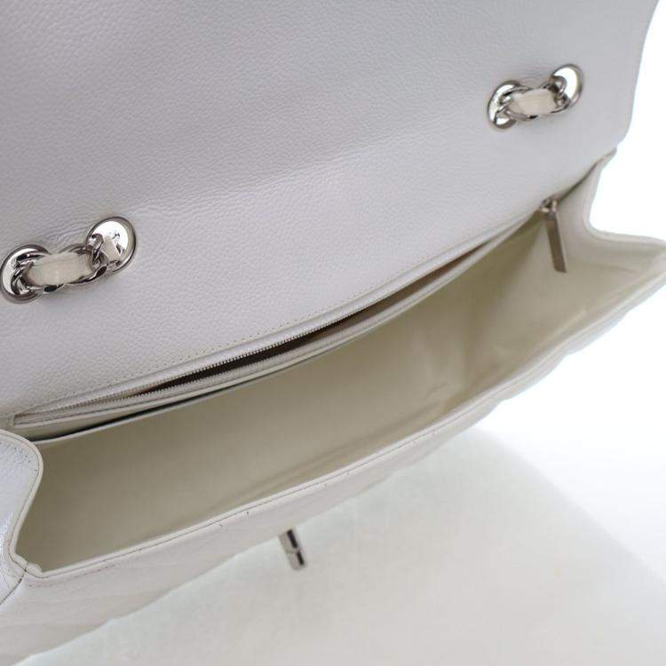 Pre Owned Chanel Jumbo Caviar Classic Single Flap Bag