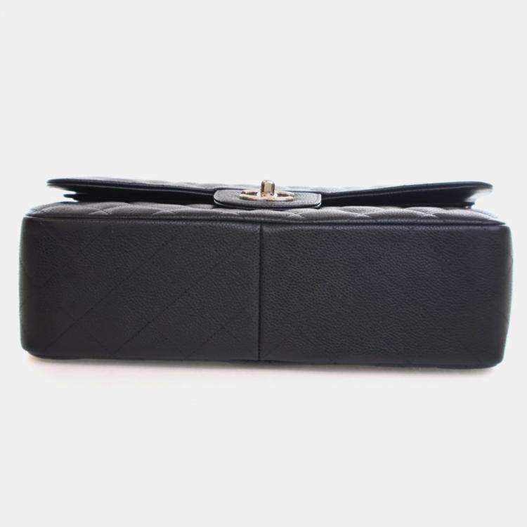 Pre Owned Chanel Jumbo Caviar Classic DoubleFlap Bag
