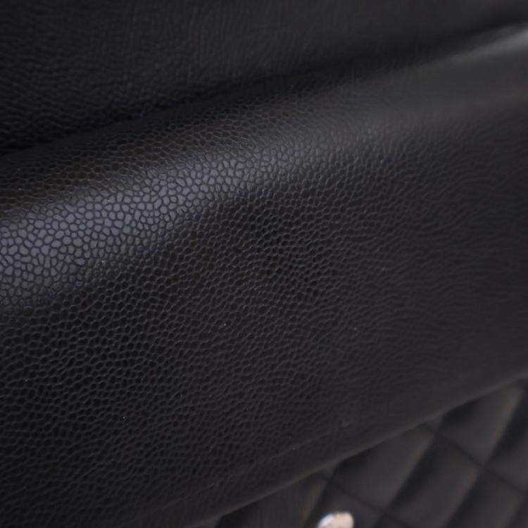 Pre Owned Chanel Jumbo Caviar Classic DoubleFlap Bag