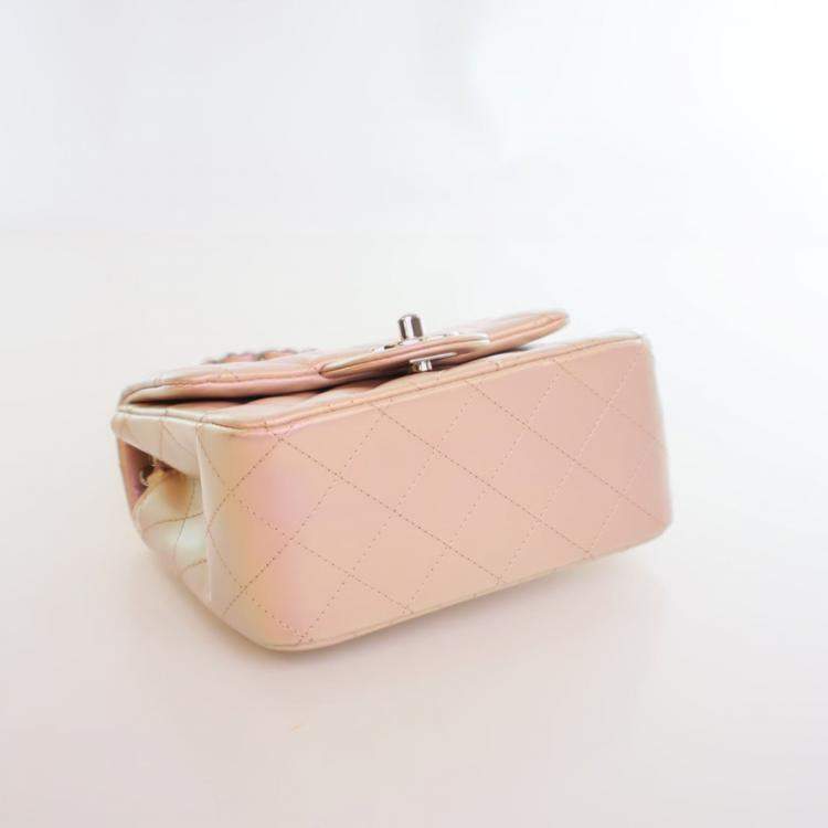 Pre Owned Chanel Mini Calfskin Square Classic Flap Bag