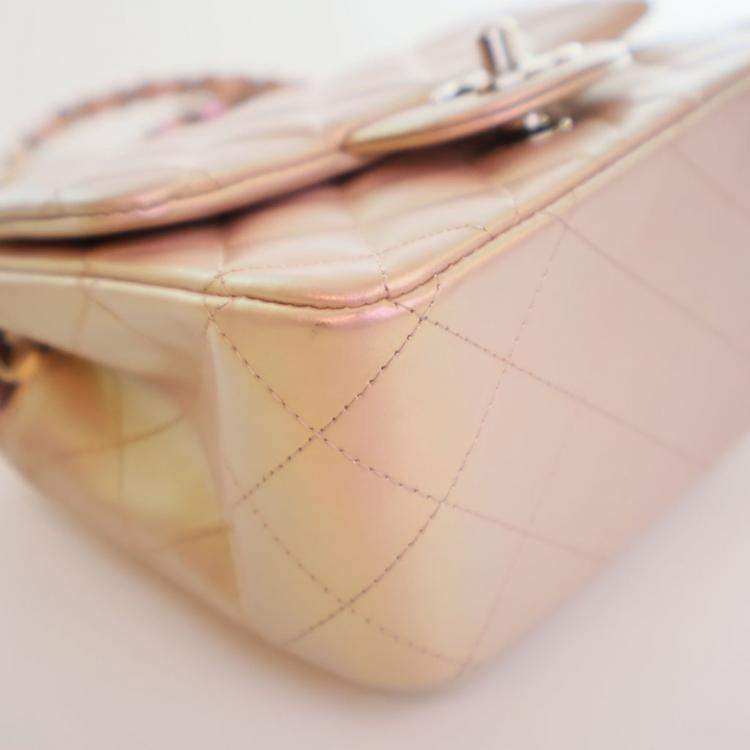 Pre Owned Chanel Mini Calfskin Square Classic Flap Bag