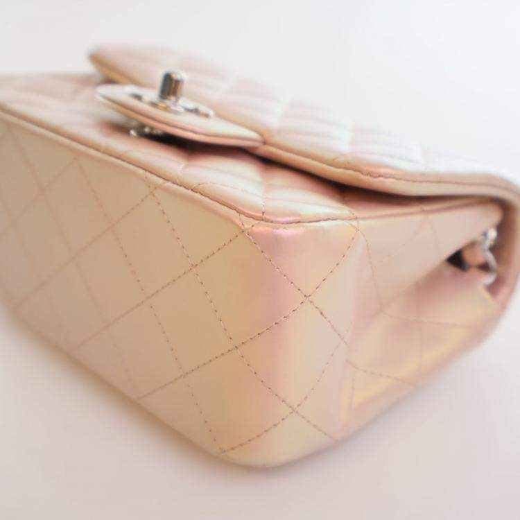 Pre Owned Chanel Mini Calfskin Square Classic Flap Bag