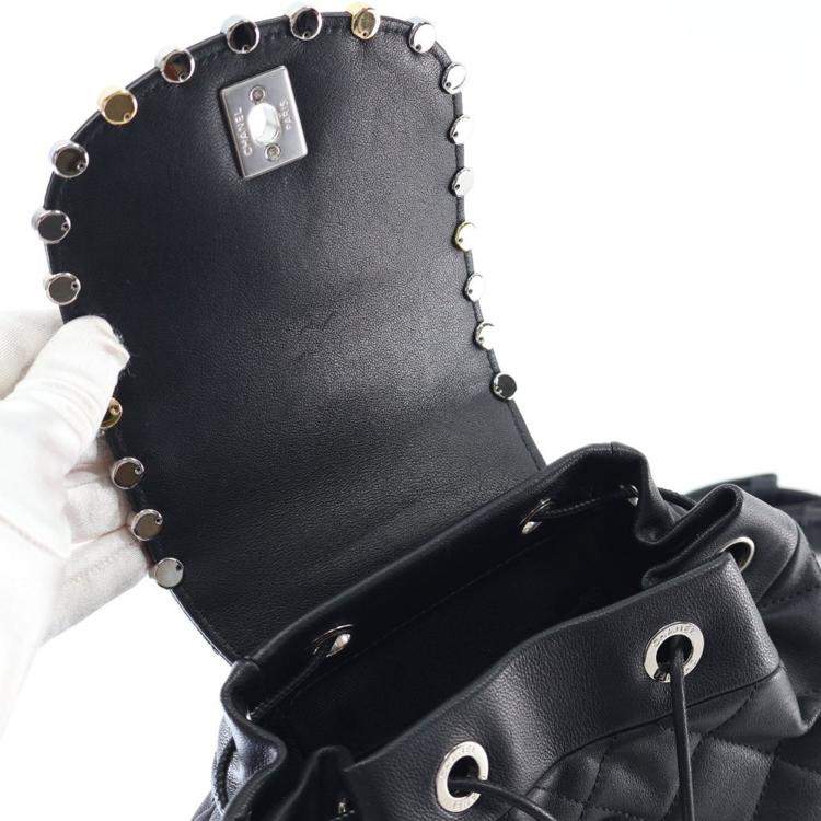 Pre Owned Chanel Small Lambskin Metallic Bubble Backpack