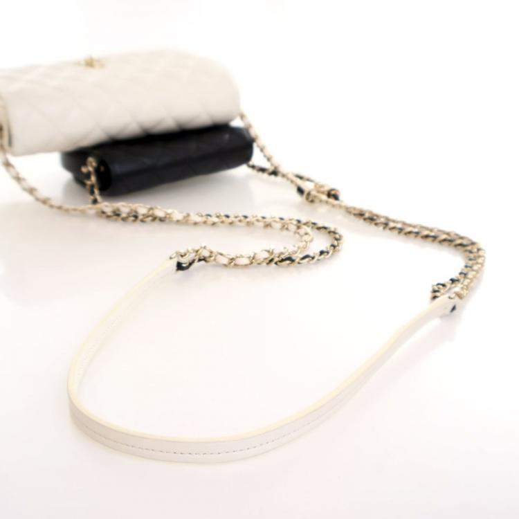 Pre Owned Chanel Lambskin Quilted Side Packs Flap Bag