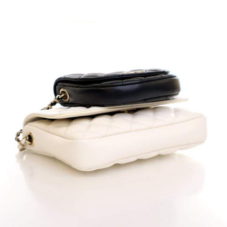 Pre Owned Chanel Lambskin Quilted Side Packs Flap Bag