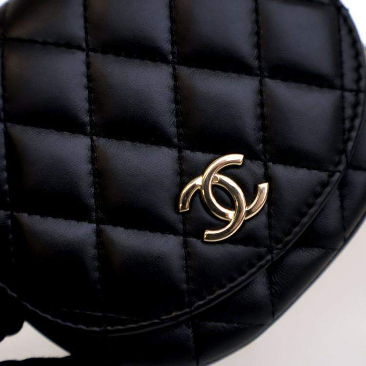 Pre Owned Chanel Lambskin Quilted Side Packs Flap Bag