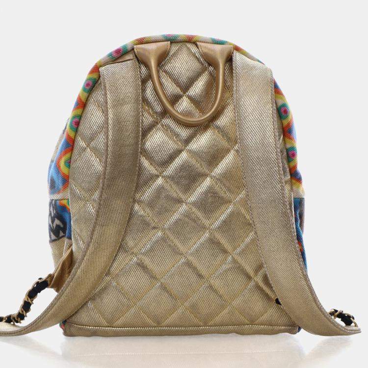 Pre Owned Chanel Canvas Graffiti Backpack