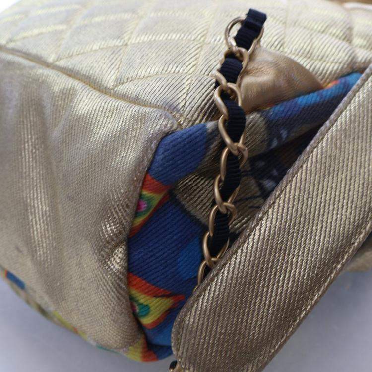 Pre Owned Chanel Canvas Graffiti Backpack