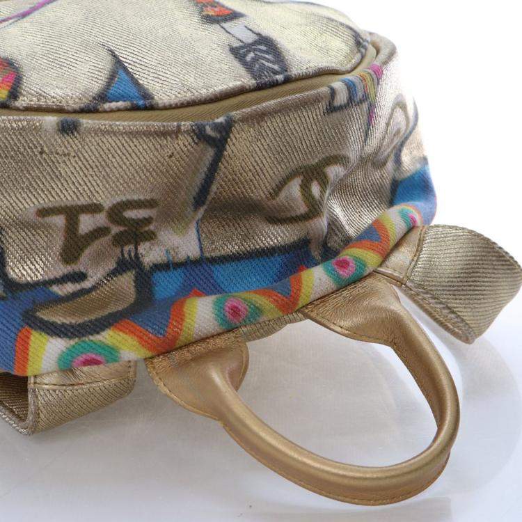 Pre Owned Chanel Canvas Graffiti Backpack