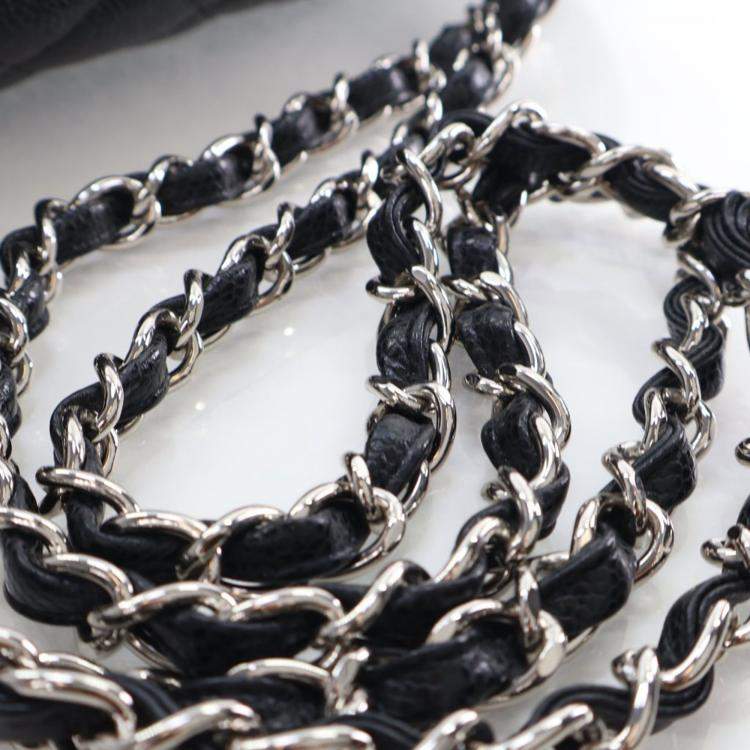 Pre Owned Chanel Jumbo Caviar Classic Double Flap Bag