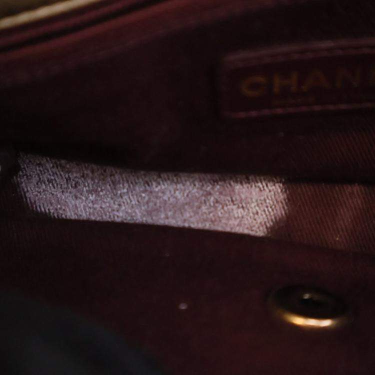 Pre Owned Chanel Small Gold Lambskin Coin Flap Bag