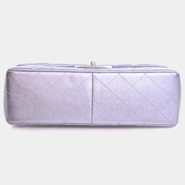 مملوكة مسبقًا Chanel Jumbo Purple Lambskin Classic Double Flap Bag