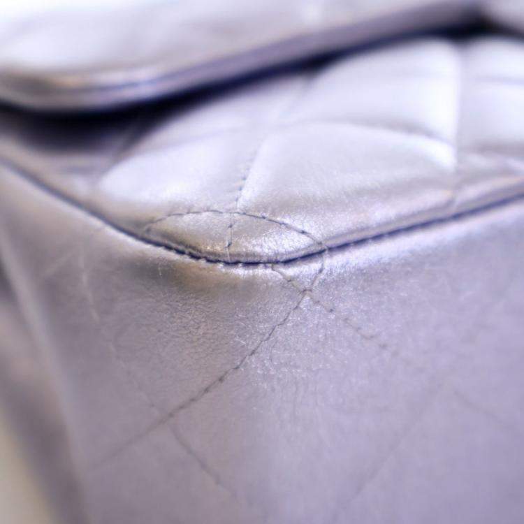 مملوكة مسبقًا Chanel Jumbo Purple Lambskin Classic Double Flap Bag