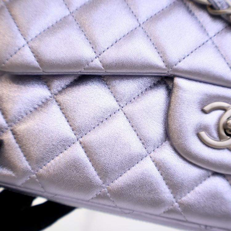 مملوكة مسبقًا Chanel Jumbo Purple Lambskin Classic Double Flap Bag