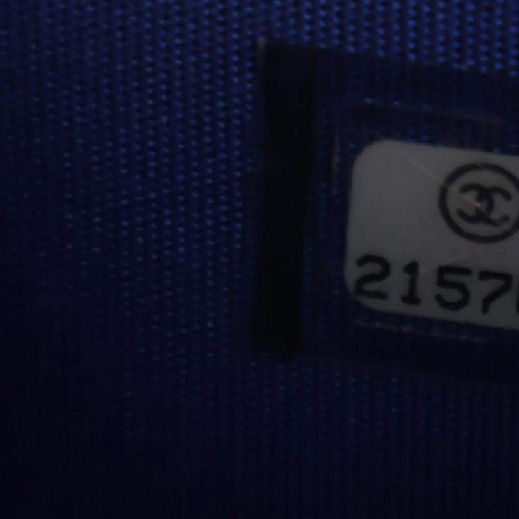 Pre Owned Chanel Blue Lambskin Boy Wallet on Chain (WOC)