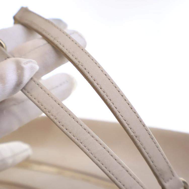 Pre Owned Chanel Beige Calfskin Chic Quilt Bowling Bag