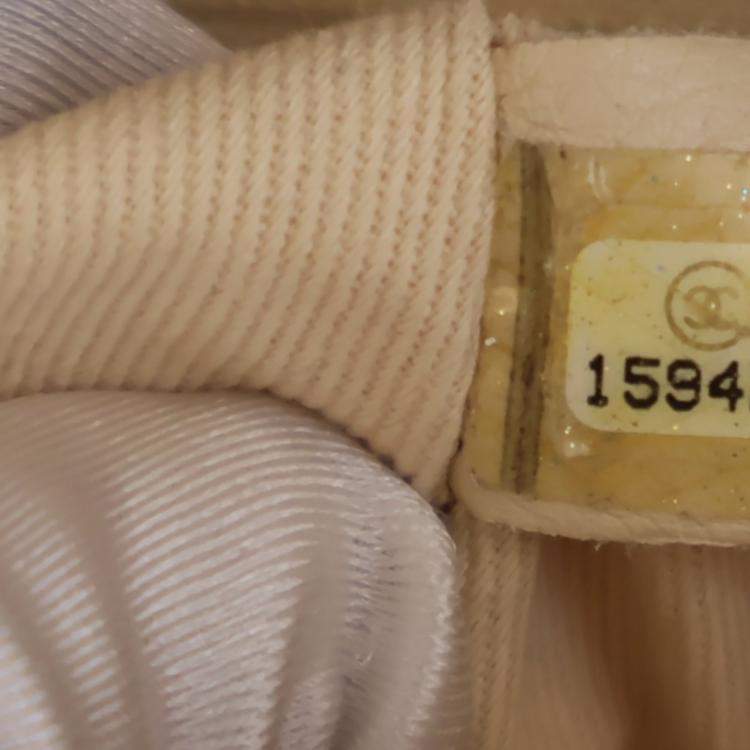 Pre Owned Chanel Beige Calfskin Chic Quilt Bowling Bag